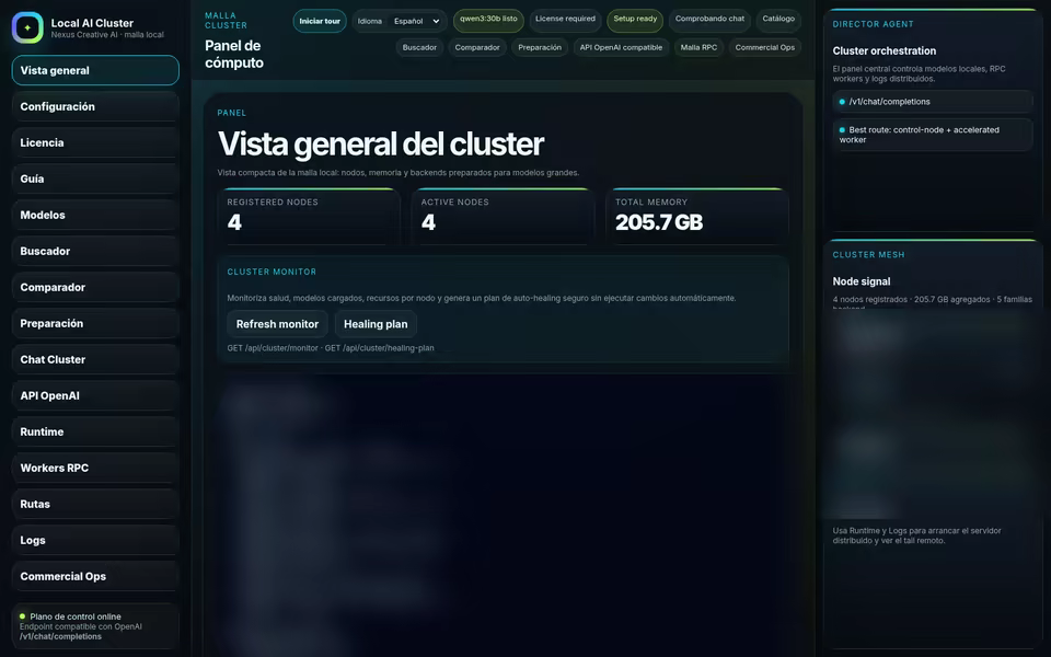 Captura del proyecto Local AI Cluster
