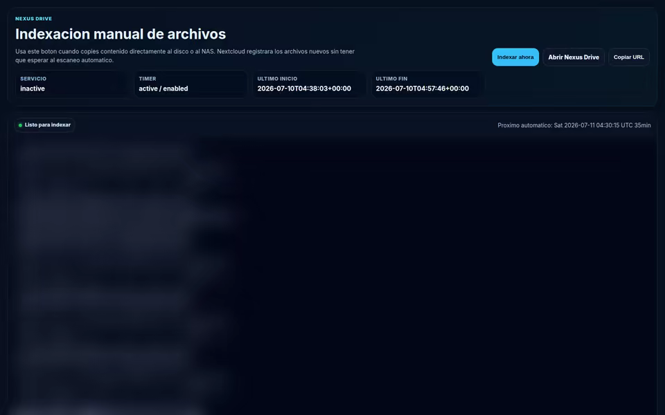 Captura del proyecto Nexus Drive